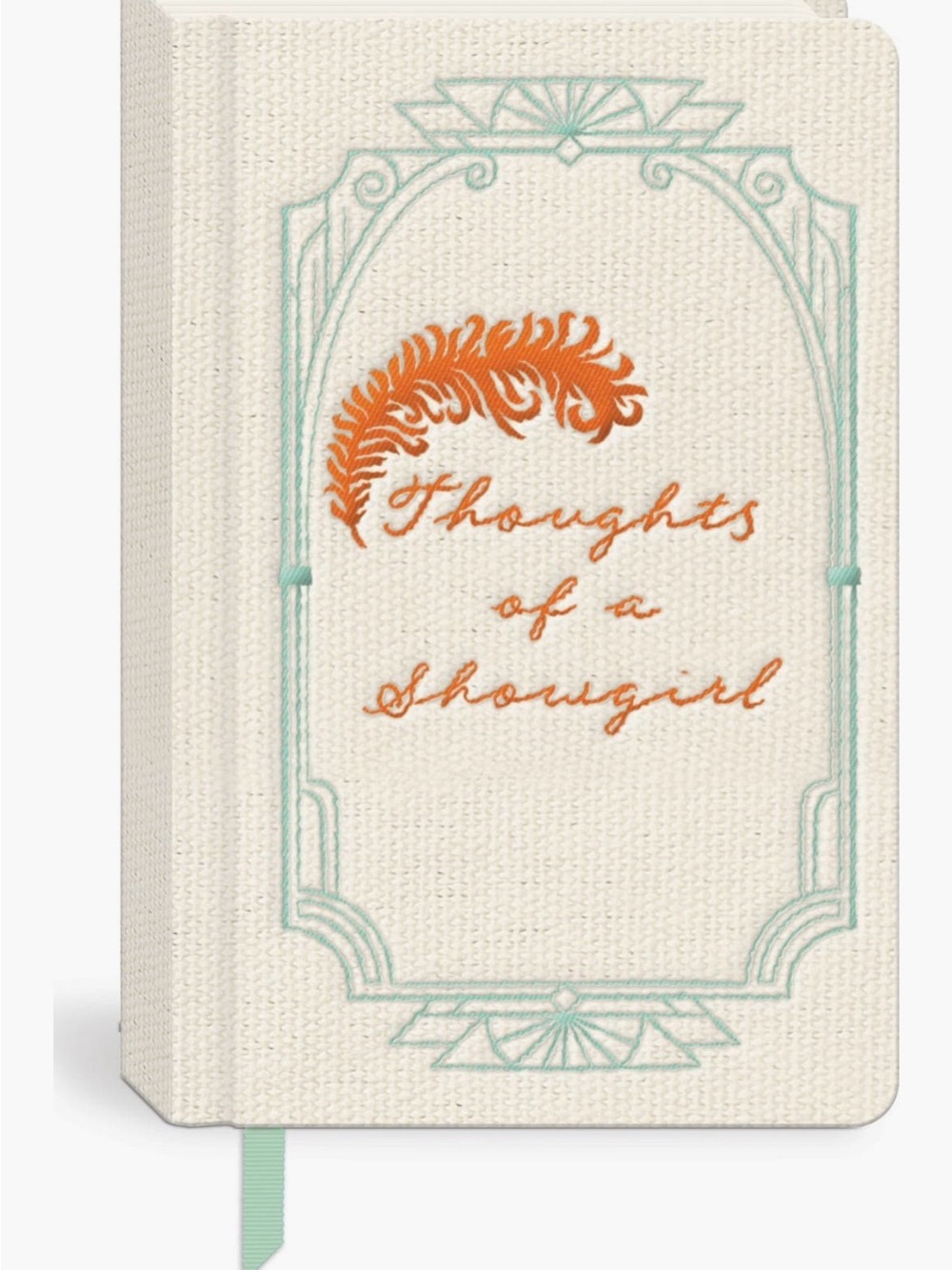 Thoughts of a Showgirl Embroidered Cream Notebook